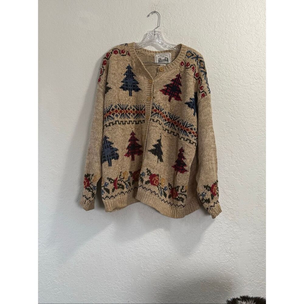 Jacque And KoKo Hand Knitted Winter  Christmas Tree Themed Beautiful Size 22 24